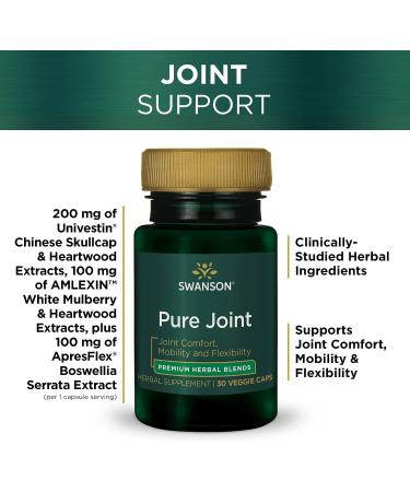 Swanson Joint Health Support Herbal Supplement - 30 Veg Caps, Vegan-Friendly - Buy Online on GoSupps.com