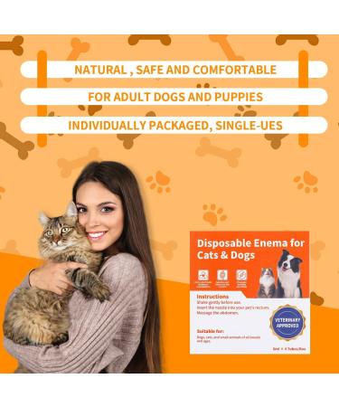 Tauphete Disposable Enema for Cats & Dogs Pet Enema for Constipation Quickly Softens Stool Easy-to-Use Enema Kit for Small Animals Vet Recommended 5 mL(4 Pack) - Buy Online on GoSupps.com