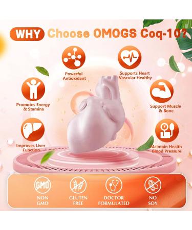 CoQ10 400mg Softgels - High Absorption Coenzyme Q10 for Heart & Immune Health | 60 Gluten-Free Softgels - Buy Online on GoSupps.com