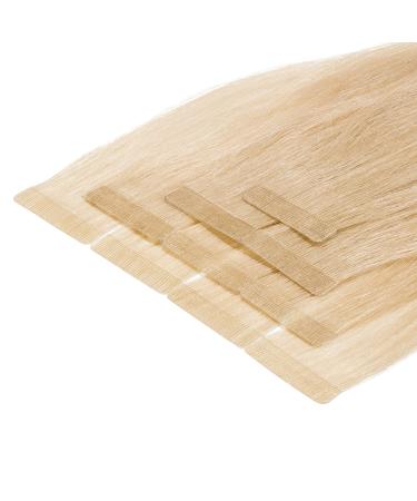 Buy Tape In Extensions 40 cm Virgin Human Hair - Set of 10 Platinum Blonde #60 | Premium Quality International Shipping - Buy Online on GoSupps.com