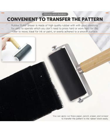 Rustark 42Pcs Rubber Stamp Making Kit for Printmaking - Carving Knives, Blocks, Roller, Ink Brayer, Tracing Paper & More - Buy Online on GoSupps.com