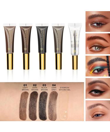 LXZJJM Waterproof Eyebrow Tint Long Lasting Brow Stain Smudge Proof Eyebrow Stain All Day Hold Shape Brows (01 LIGHT BROWN 0.40 FL.OZ/12ml) 12 ml (Pack of 1) 01 LIGHT BROWN - Buy Online on GoSupps.com