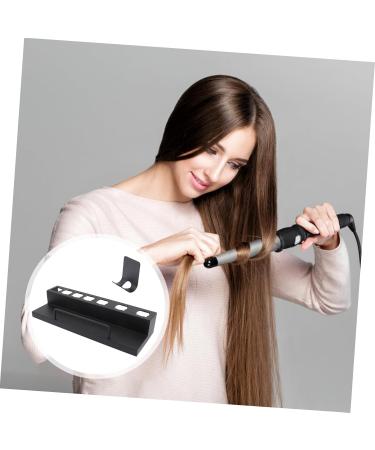 Baluue Curling Iron Rack Hair Curler Wall Holder Hairdryer Holder Station Kickstand Stainless Steel Black - Buy Online on GoSupps.com