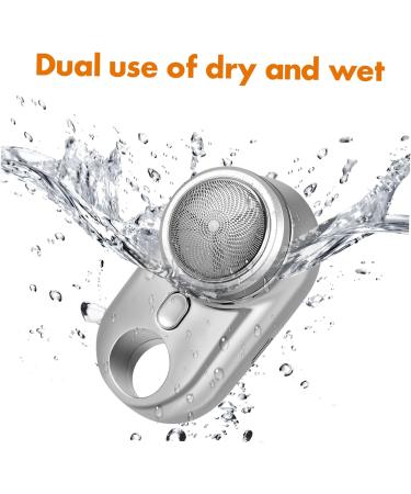 Shop Mini Electric Shaver for Men - Portable Trimmer Back Shaver & Nose Hair Remover | Travel-Friendly Razor in Silver - Buy Online on GoSupps.com