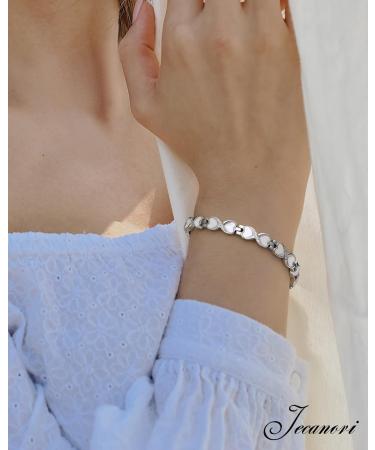 Jecanori Titanium Steel Magnetic Bracelet for Women | 3800 Gauss Ultra Strength Magnets | Adjustable Wristband - Gift Box Included - Buy Online on GoSupps.com