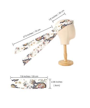 3PCS Chiffon Twist Knotted Headbands for Women with Long Thick Hair - Navy Red White Head Wraps for Non Slip Style - Buy Online on GoSupps.com