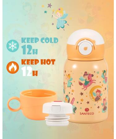 Santeco Stainless Steel Children's Drinking Bottle with Straw | Eco-Friendly ET Pocket Bottle - Buy Online on GoSupps.com