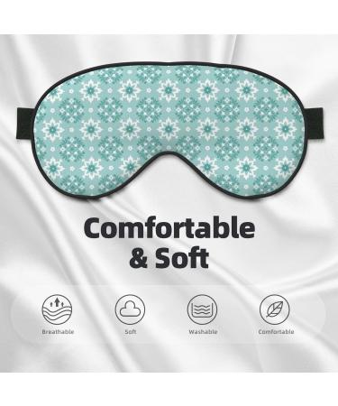 Blue Print Sleep Eye Mask - Soft Blindfold with Elastic Strap for Travel & Night Sleep - Buy Online on GoSupps.com