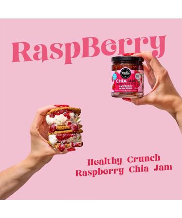Healthy Crunch Delicious Raspberry Flavor Chia Jam - 6 Units x230ml - No Sugar Added Keto Friendly Low Calorie Zero Calorie Sugar Free Jam Low Carb - Perfect for Paleo/Keto Diet - Buy Online on GoSupps.com