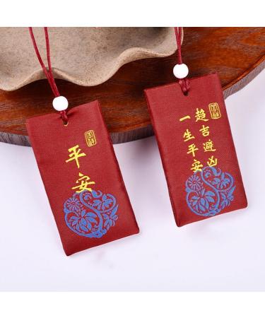 CTDWNT Ancient Style Embroidery Prayer Omamori Pray Fortune Health Wealth Talisman Keyrings Bag Jewelry Pendant Guard - Buy Online on GoSupps.com