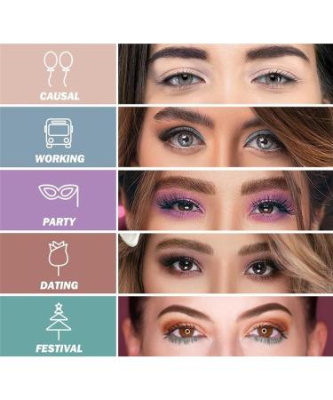 2 Eyeshadow Makeup Palette - 24 Colors Long Lasting Eyeshadow Makeup Pallet Natural Multicolor Nude Eye Makeup with Eyeshadow Brush and Mirror Dtt 2 Pcs 06 - Buy Online on GoSupps.com