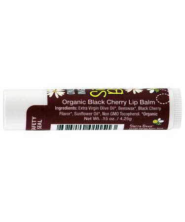 Sierra Bees Organic Black Cherry Lip Balm 4 Pack | .15 oz Each - Hydrating & Natural - Buy Online on GoSupps.com