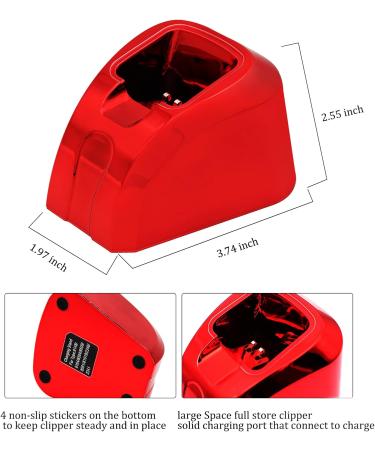 Hair Clippers Charging Stand - Professional Dock for Wahl 5-Star Magic Clip & Sterling-4 - Gilded Red Storage Station - Buy Online on GoSupps.com