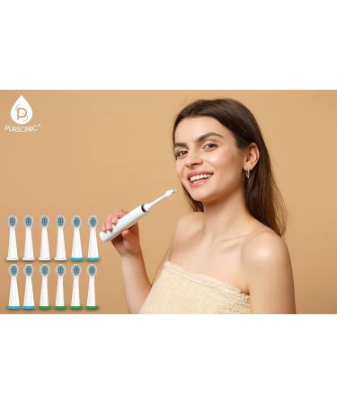 Pursonic Whitening Sonic Toothbrush, USB Rechargeable - 12 Brush Heads, 38,000 Brush Strokes/Min, 3 Modes, 2 Min Timer - White - Buy Online on GoSupps.com