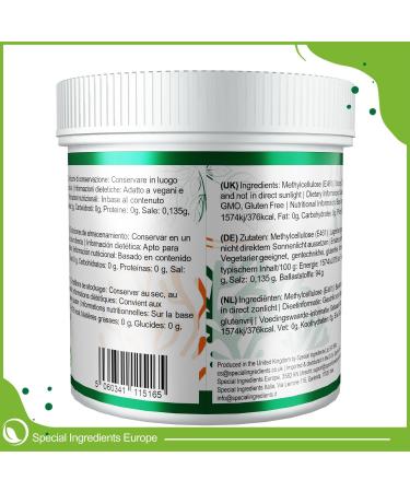 Special Ingredients Methocel M thylcellulose 100g - Cellulose purifi e pour aliments - paississant agent liant stabilisant & mulsifiant - Convient aux vegans & v g tariens - Emballage recyclable 100 g (1er Pack) - Buy Online on GoSupps.com