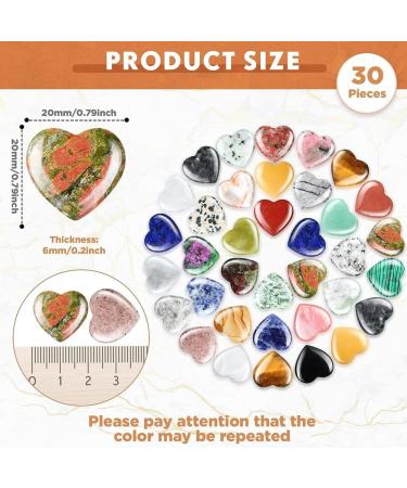 LAPOOH 36Pcs Healing Gemstone Crystal Bulk 0.8 Inch 20mm Assorted Mini Love Carved Stone Multicolor - Buy Online on GoSupps.com