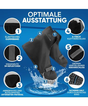 NextCover Waterproof Bicycle Over Shoes | 100% Rain Protection & Reflective Cover for Size 44-46 | Durable Overshoes for Ultimate Shoe Protection - Buy Online on GoSupps.com
