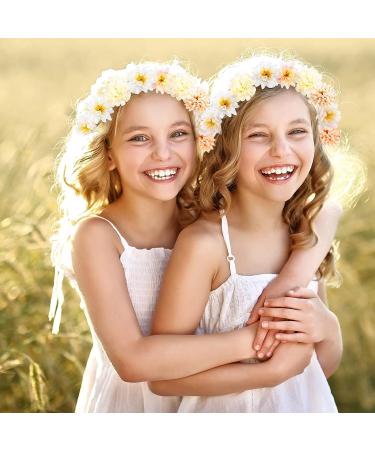 Queen King 21pcs Multicolor Beige Flower Hair Clip Set - Floral Hairpin Accessories for Girls Wedding - Buy Online on GoSupps.com