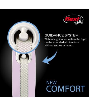 Flexi New Comfort Dog Leash - Ergonomic & Durable for Small Dogs up to 15kg | 4.8m Pink - Ideal for Comfortable Walks - Buy Online on GoSupps.com