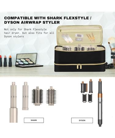 Hair Dryer Storage Box - Double-Layer Travel Carrying Case | Stylish Portable Water Resistant Storage Box Large Capacity Case for Hairdryer Styler Organizer - Buy Online on GoSupps.com