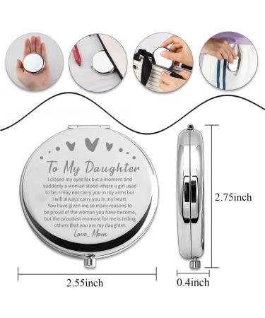 PLITI Daughter Compact Mirror from Mom/Dad | Graduation Inspirational Gift - Buy Online on GoSupps.com