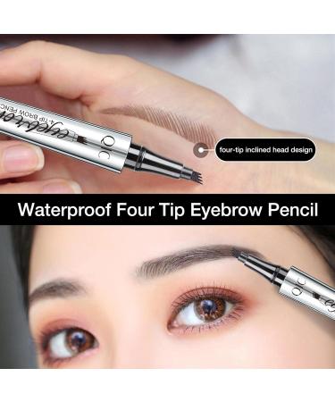 Shop Aibyk's Waterproof Four Tip Eyebrow Pencil - Durable Liquid in Dark Brown for Perfect Micro-Carved Brows - International Shipping Available - Buy Online on GoSupps.com