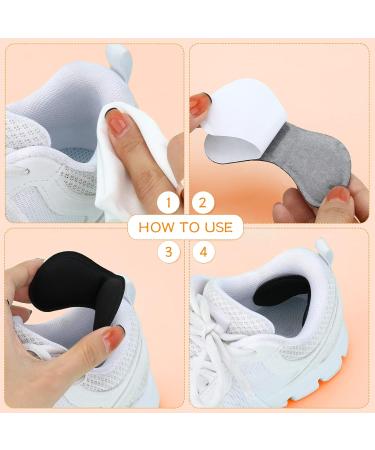 Greoer 6-Piece Black Heel Cushion Inserts for Loose Shoes - Self-Adhesive Anti-Slip Shoe Pads for Women Men - Buy Online on GoSupps.com