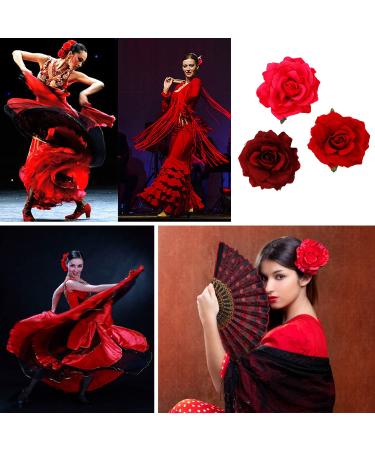 15-Piece Multicolored Flower Hair Clips Set - Rose Wedding Accessories for Women Girls & Children - Buy Online on GoSupps.com
