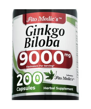 FITO MEDIC'S Ginkgo Biloba | Ginkgo biloba Herb Leaf Capsules | 200 Capsules | Concentrated Extract | Highly Absorbable Herbal Supplement