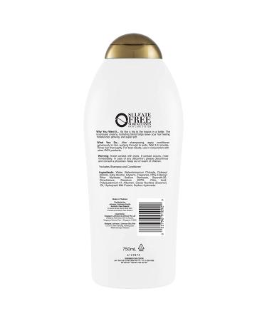 OGX Nourishing Coconut Milk Conditioner - 25.4 fl oz | Coconut Oil, Egg White Protein | Paraben & Sulfate-Free for Strong, Healthy Hair - Buy Online on GoSupps.com