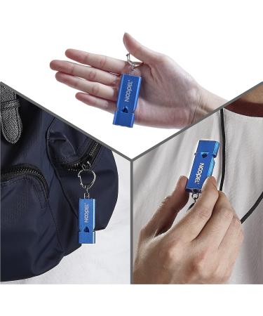 Noopel Emergency Whistle 2 Pack with Lanyard & Keychain for Outdoor Safety - Hiking, Camping, Sports - Three Tubes Survival Whistles in Blue - Buy Online on GoSupps.com