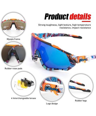 Polarized Sports Sunglasses for Cycling and Outdoor Activities - KAPVOE - Buy Online on GoSupps.com