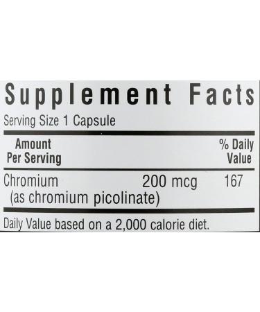 Bluebonnet Nutrition Chromium Picolinate 200mcg - 100 Veggie Capsules - Buy Online on GoSupps.com