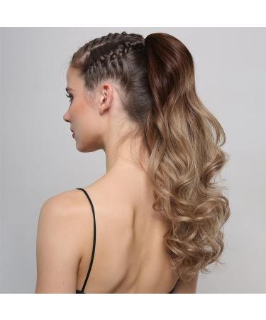 YUECI Clip-In Ponytail Extensions | Real & Synthetic Hair 45.72 cm #11 Perfect Braid Hair Extensions for Effortless Style - Buy Online on GoSupps.com