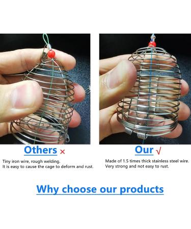 10Pcs Carp Fishing Bait Trap Cage Feeder Basket Holder Tackle Kit - Size L/M/S Available - Buy Online on GoSupps.com