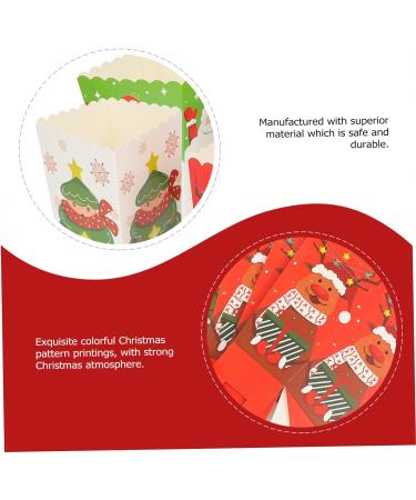 Healeved 36 Pcs Christmas Popcorn Box Popcorn Containers for Party Christmas Party Bag Christmas Candy Bag Candy Containers Baking Biscuit Packing Case Paper Gift Party Supplies 1 count (Pack of 1) Colorfulx3pcs - Buy Online on GoSupps.com
