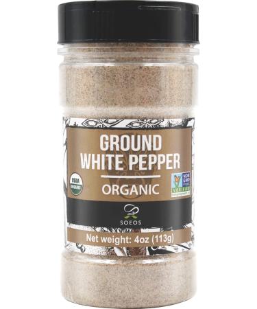 Soeos Salt and Pepper Grinder Set, Organic Whole Black Peppercorns, 3.5oz  (100g), Himalayan Pink Salt, 8oz (230g). USDA Organic Black Pepper,  Non-GMO