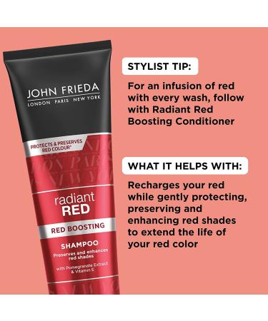 Radiant Red Boosting Shampoo - 8.3 oz Daily Shampoo for Enhanced Red Hair Shades with Pomegranate & Vitamin E - Buy Online on GoSupps.com