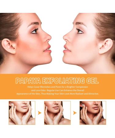 Exfoliant Profond Blanchissant La Papaye Skinetic Facial Peels Cream Gel Exfoliant La Papaye Deep Exfoliating Face Wash Natural Papaya Whitening Face Scrub for Improves Pore Dark Spot (2 Pcs) - Buy Online on GoSupps.com