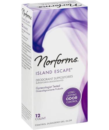 Norforms Island Escape Feminine Deodorant Suppositories - 36 Suppositories - Buy Online on GoSupps.com