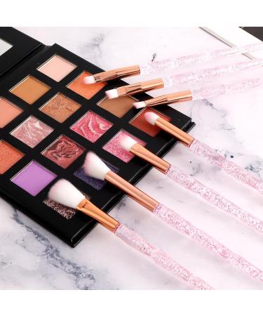 WLLHYF 7Pcs Crystal Handle Makeup Brush Set | Professional Cosmetic Brushes for Foundation Powder Eyeshadows & Blush | Colorful Beauty Tools for Flawless Makeup - Buy Online on GoSupps.com