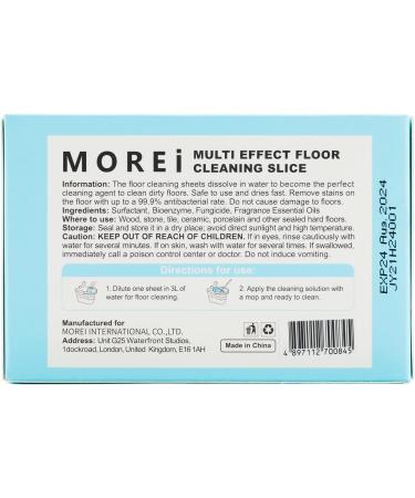 MOREi Multi-Effect Floor Cleaning Tablets - Fast-Drying, Fresh Scented Cleaning Sheets for Tiles, Hardwood, Glass, Marble & Laminate Floors - Buy Online on GoSupps.com
