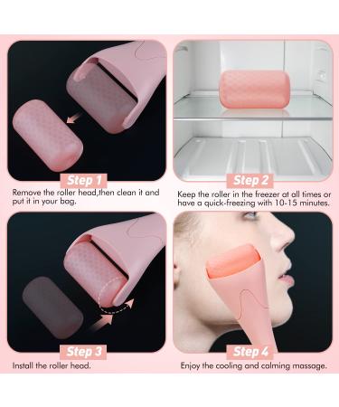 Fronnor Ice Roller for Face & Eyes - Gift Idea for Mother's Day, Reduces Wrinkles & Puffiness, Therapeutic Cooling Massager (Pink) - Buy Online on GoSupps.com