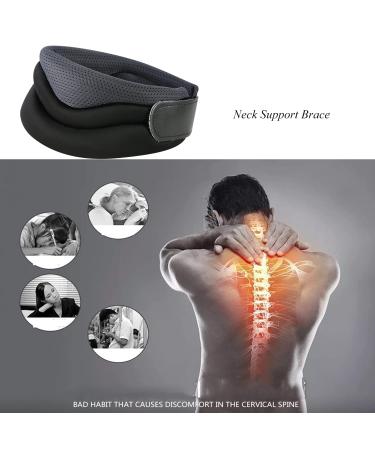 Adjustable Ergonomic Neck Support Brace | Soft Foam Cervical Collar for Pain Relief | Breathable & High Elastic Neck Protector | Grey | Men Women Elderly - Buy Online on GoSupps.com
