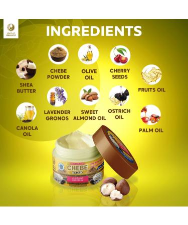 Leave-in Cream with African Chebe Powder & Shea Butter | Hair Growth Conditioner for Dry & Damaged Hair (12.7 OZ - Buy Online on GoSupps.com