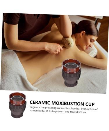 HOMSFOU Moxibustion Jar Scraping Bowl Tool - Ceramic Purple Clay Body for Effective Therapy | International Shipping Available - Buy Online on GoSupps.com
