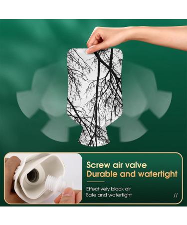Black Branches Hot Water Bottle with Plush Cover | Hand Warmer for Adults & Children | 26.5x15.3cm - International Shipping - Buy Online on GoSupps.com