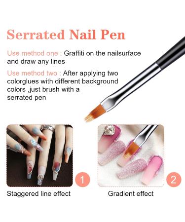 Aster 4-Piece Nail Brush Set - Acrylic Brush & Sponge Applicator with 6 Replacement Heads | Perfect Nail Art Tools for Stunning Designs | International Shipping Available - Buy Online on GoSupps.com