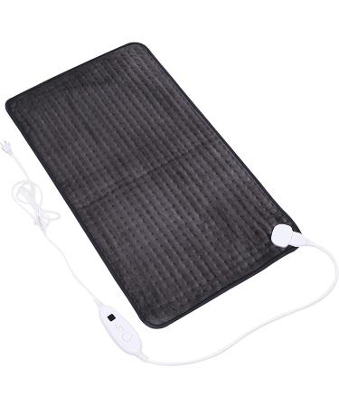 Ruqiji 17''x33'' XXXL King Size Heating Pad with Fast-Heating Technology - 6 Temperature Settings - Flannel Electric Heating Pad for Pain Relief - Dark Grey - Buy Online on GoSupps.com