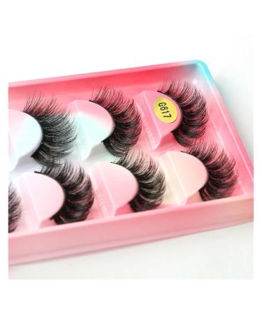 UAMOU 2/20/100 Boxes Mink Lashes Eyelashes 5 pairs Natural Curly Fake Eyelashes Thick Maquiagem Lash Extension Makeup Tools Cheerfully (Color : 5 pairs G617CS Size : 20 boxes)